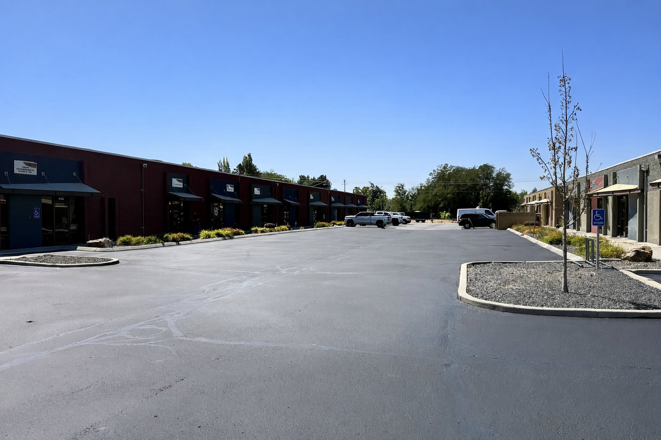 Concrete parking lot building in South Whittier, CA
