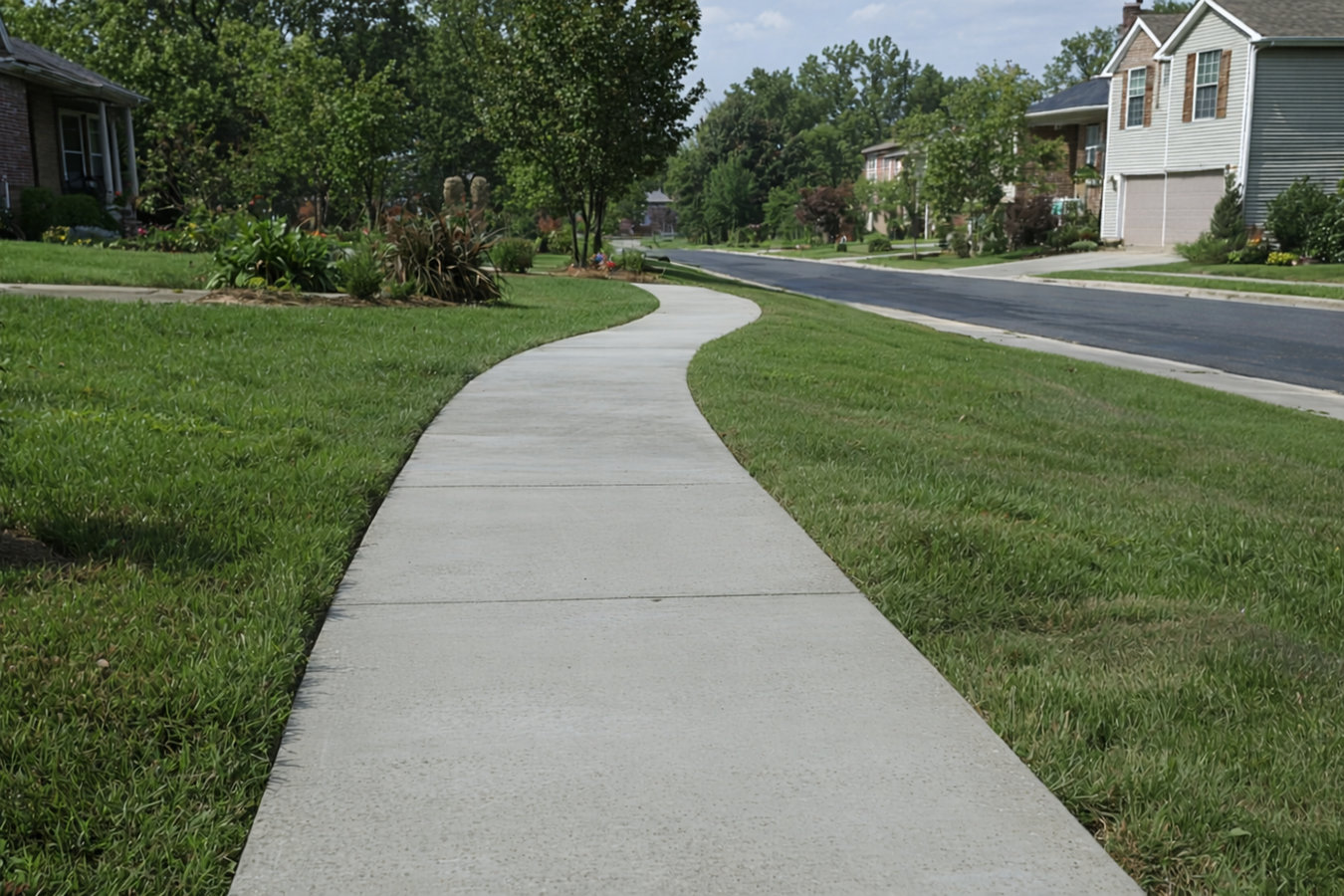 Concrete sidewalk building in South Whittier, CA